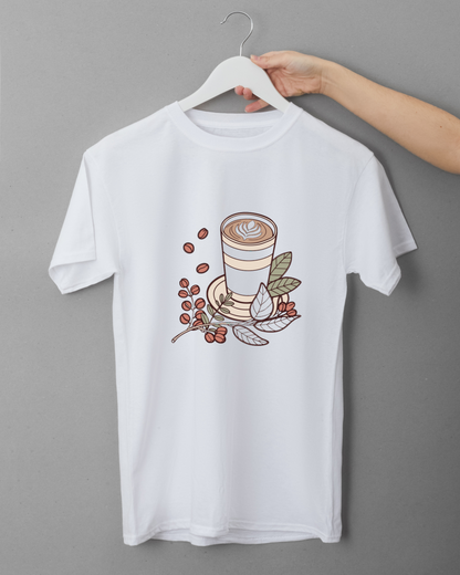 T-shirt avec visuel pastel vectoriel inspiré de l'école et de la papeterie