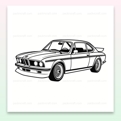 BMW 3.0 CSL Classe et Dynamisme | Art Vectoriel | Vintage