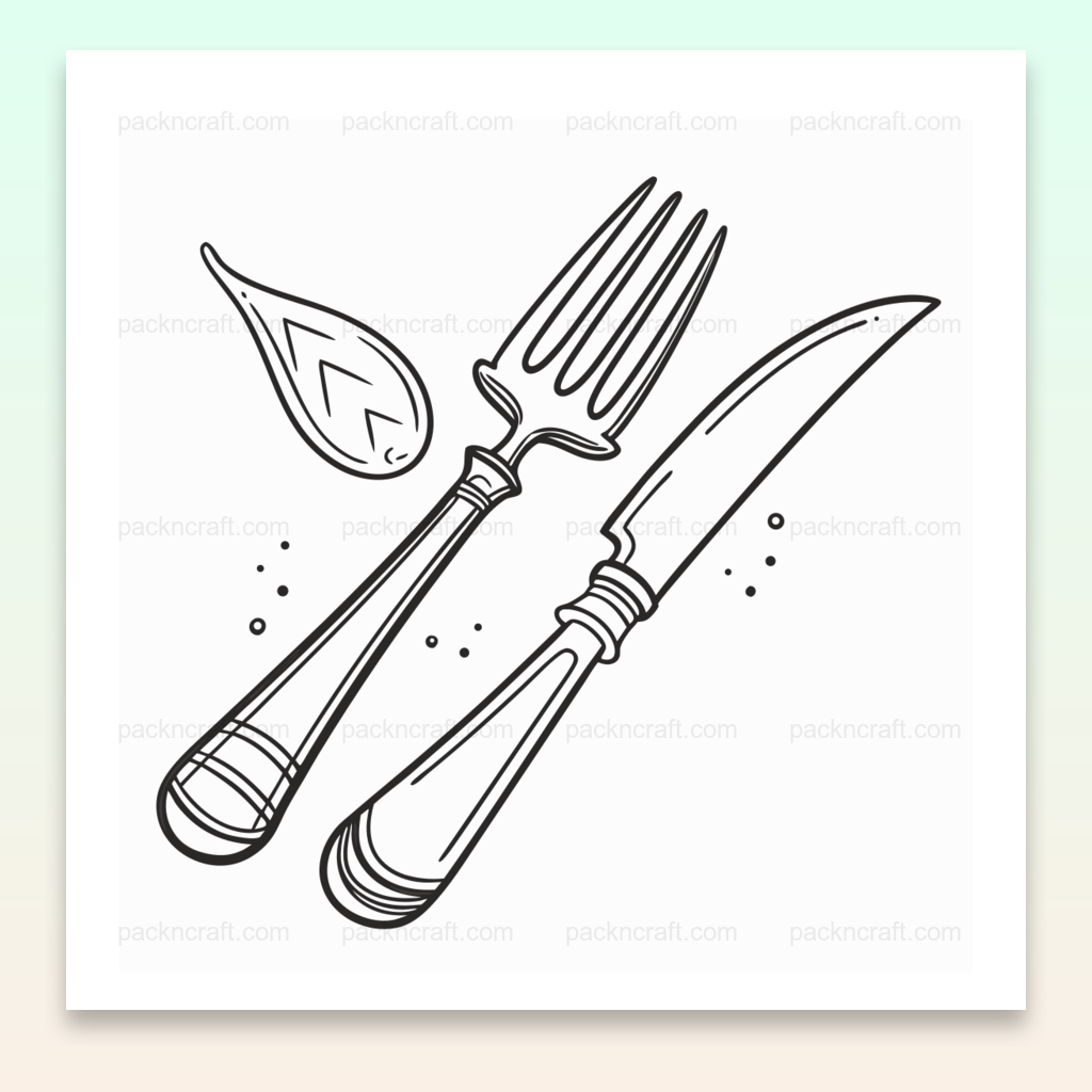 Illustration de couverts élégants en style doodle pour projets créatifs