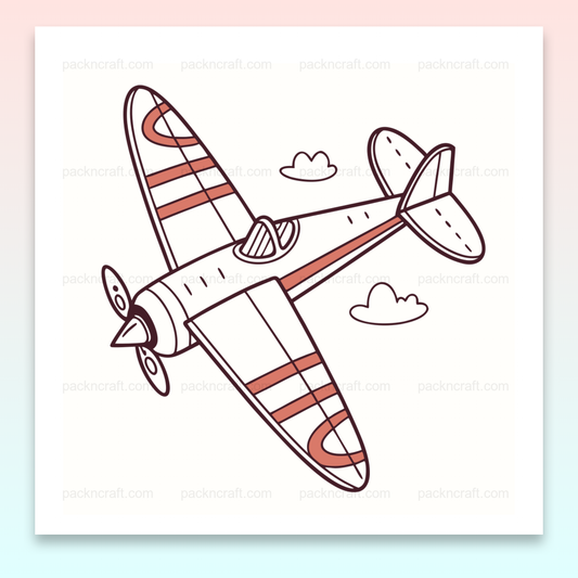 Illustration vectorielle d'un avion en vol, style flat pour projets créatifs.