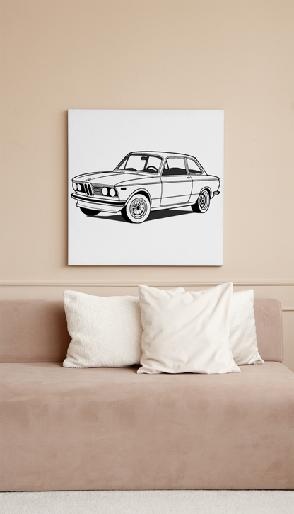 BMW 2002 Vintage | Style Rétro | Fichier Numérique