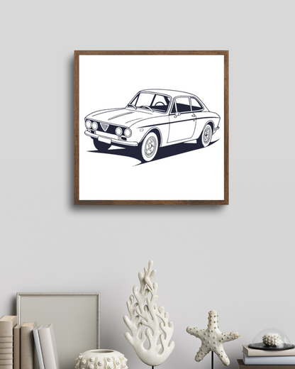Lancia Fulvia Classic | SVG Retro | Automobile Vintage