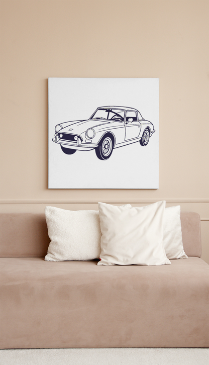 Voiture Vintage en Mouvement | SVG Artistique | Thème Classique
