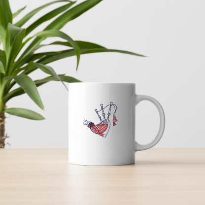 Mug festif avec illustration d'une scène de musique numérique joyeuse