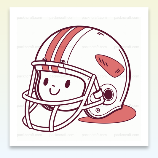 Illustration SVG d'un casque souriant, idéal pour projets sportifs et éducatifs.