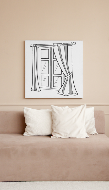 Cadre raffiné avec motif numérique, idéal pour un décor intérieur élégant
