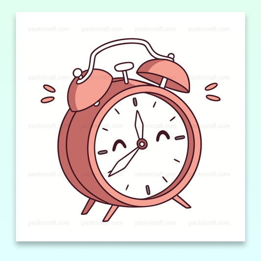 Illustration de réveil heureux en style cartoon, idéale pour DIY et déco.