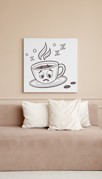Cadre avec motif minimaliste décoratif pour des matins en mode détente