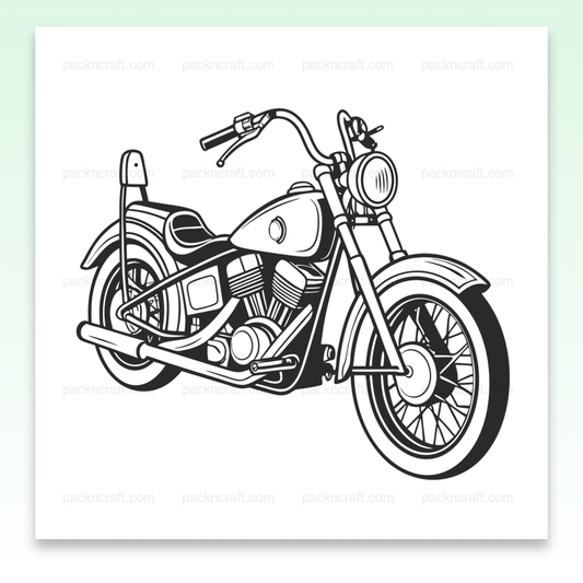 Illustration Harley Shovelhead 1966 pour déco vintage