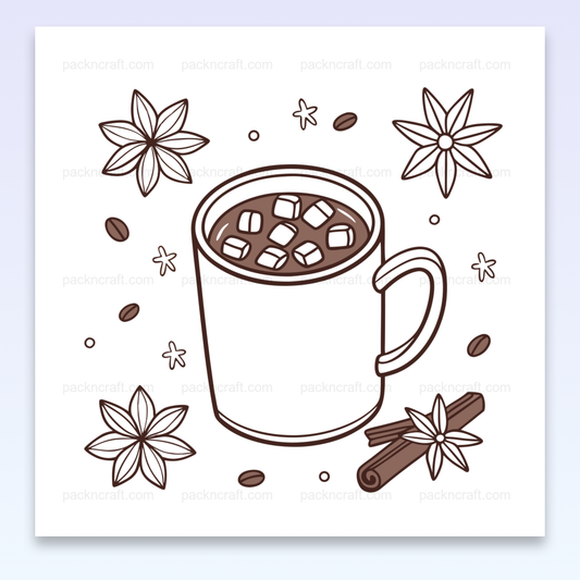 Illustration SVG de chocolat chaud réconfortant pour DIY et décoration