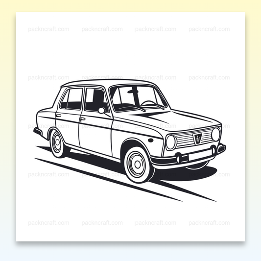 Illustration vintage de voiture classique en mouvement, parfaite pour déco rétro