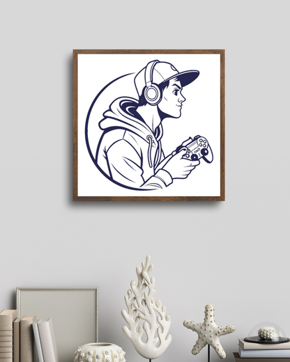 Gamer en Action | Illustration Moderne SVG | Univers Geek