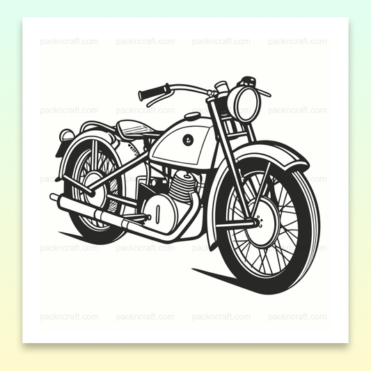 Moto rétro BMW R32 en illustration détaillée, parfaite pour imprimables