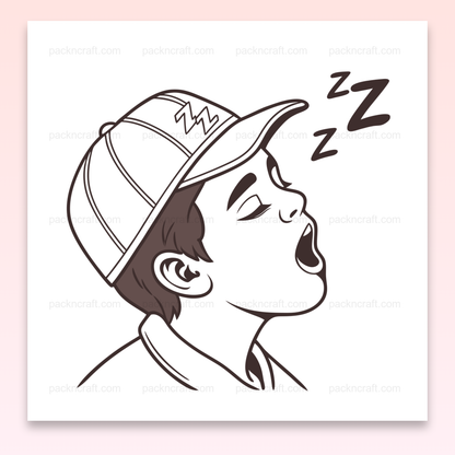 Illustration SVG d'un enfant qui dort, idéale pour projets créatifs et éducatifs.