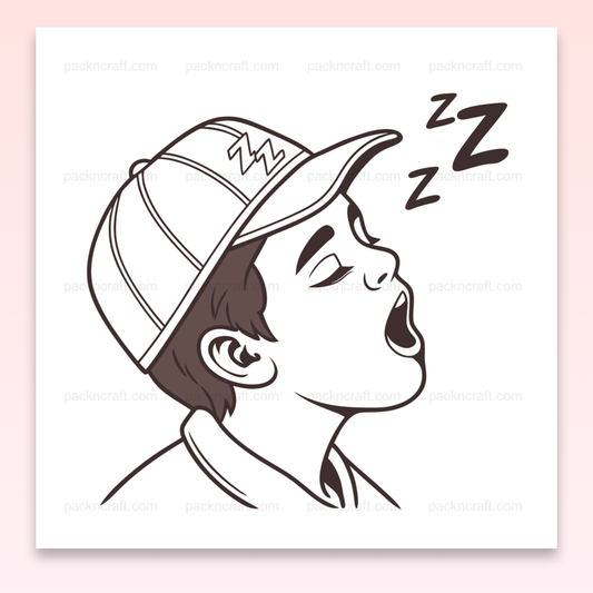 Illustration SVG d'un enfant qui dort, idéale pour projets créatifs et éducatifs.