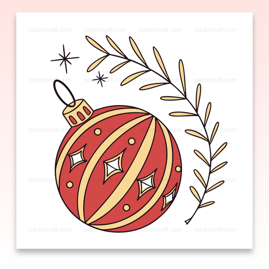 Illustration vectorielle de boule de Noël festive dans un style cartoon