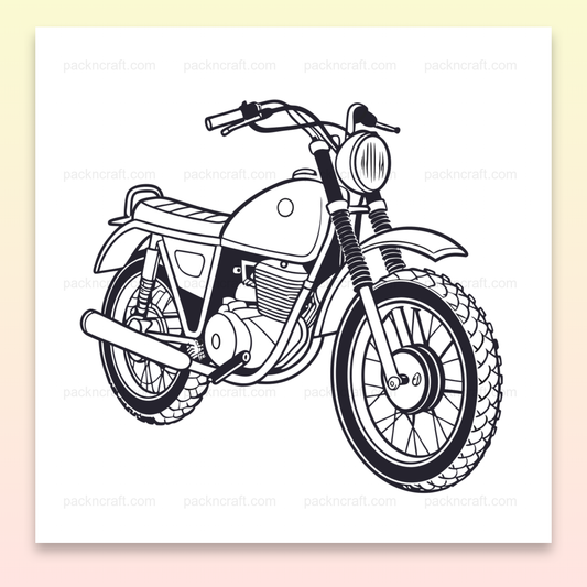 Illustration vintage de Ducati Scrambler en format numérique