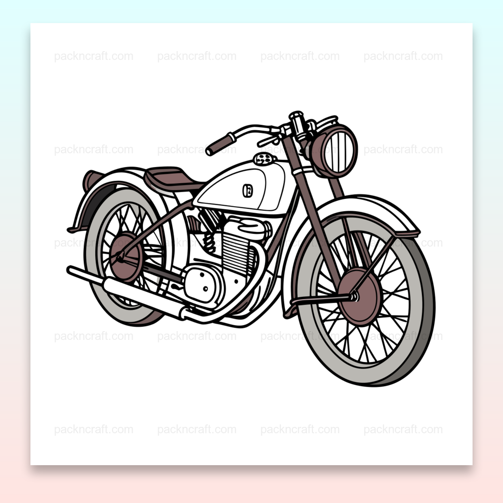 Illustration numérique de la Rudge Ulster, fichier SVG.