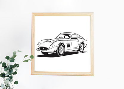 Ferrari 250 GTO Élégante | SVG Rétro | Collection Classique