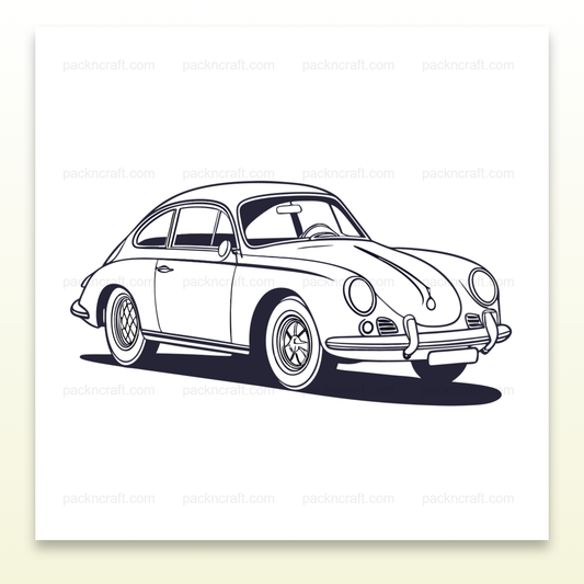 Illustration de voiture vintage pour projet DIY et décoration.