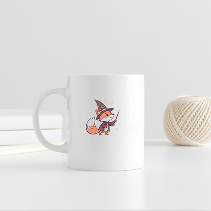 Mug avec motif de renard stylisé sur un fond aux nuances ensorcelantes