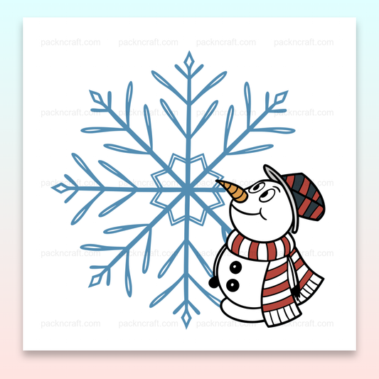 Illustration de bonhomme de neige joyeux pour décorations hivernales et projets éducatifs
