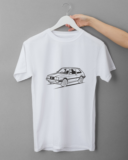 T-shirt avec impression SVG de la Talbot Samba version rallye.