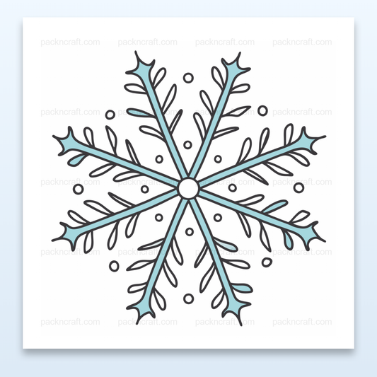 Illustration d'un flocon de neige artistique, parfait pour déco et DIY hivernal