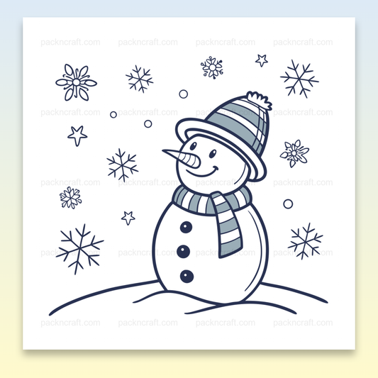 Illustration d'un bonhomme de neige heureux pour projets créatifs d'hiver