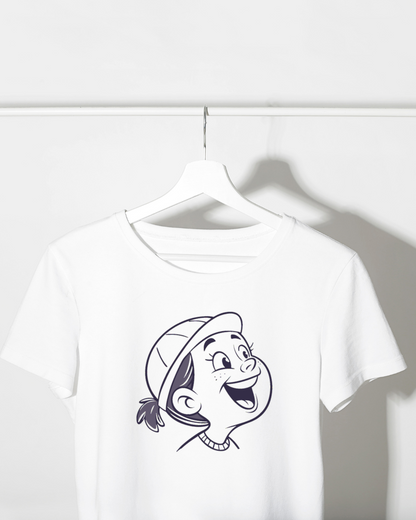 T-shirt aventure avec dessin vectoriel d'un enfant joyeux explorateur