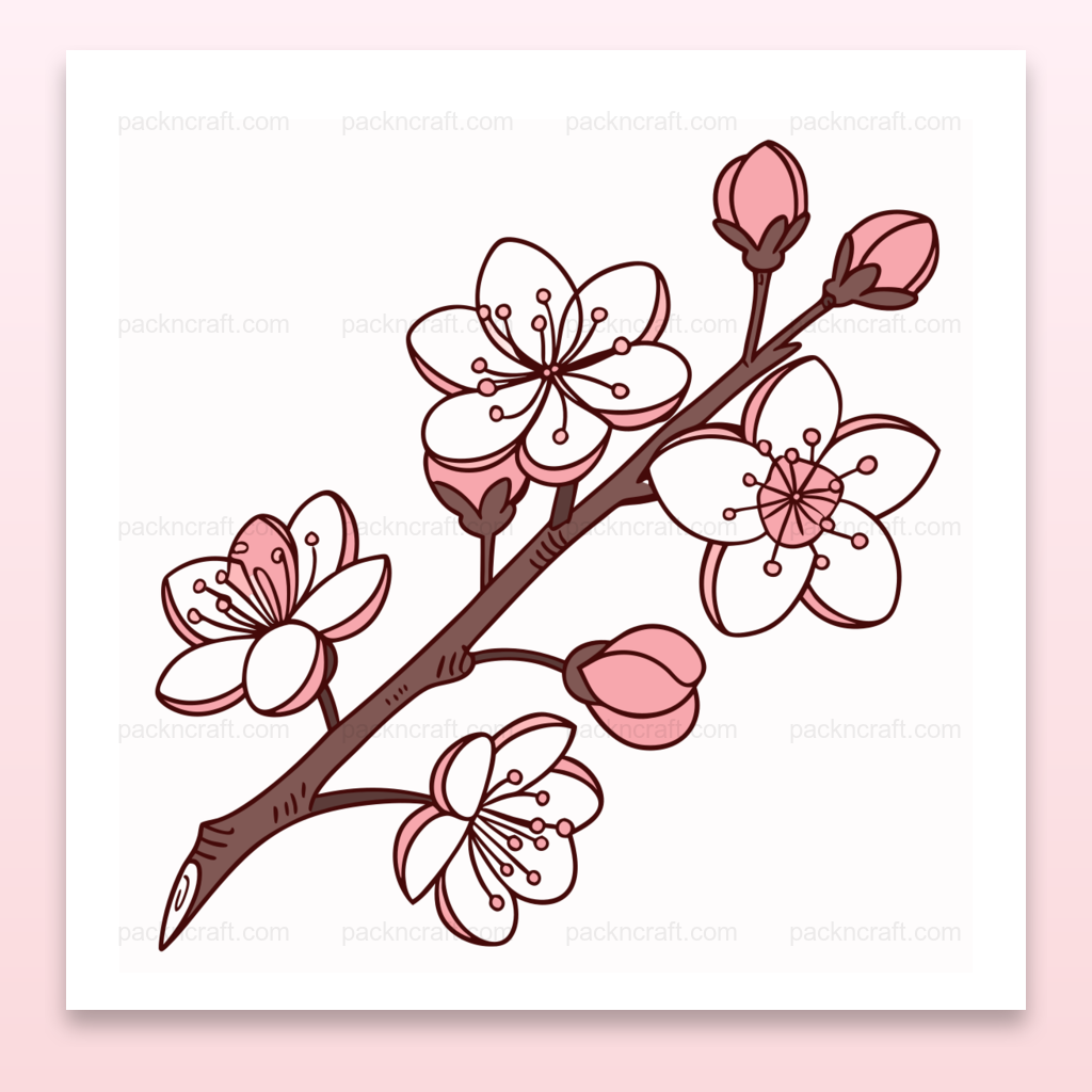Illustration vectorielle de fleurs de cerisier pour décoration ou projets DIY