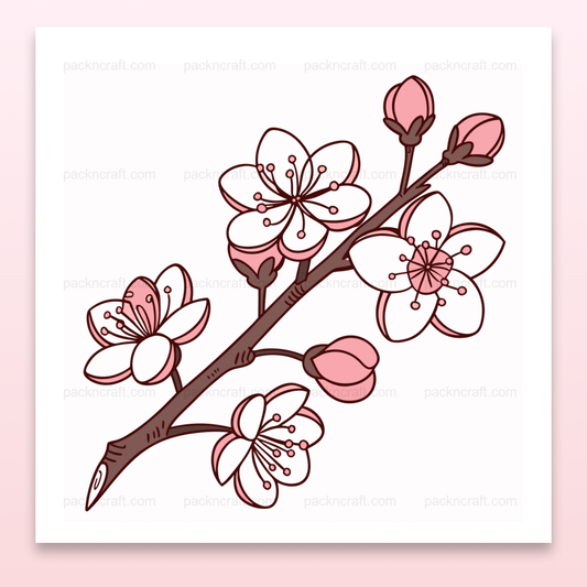 Illustration vectorielle de fleurs de cerisier pour décoration ou projets DIY