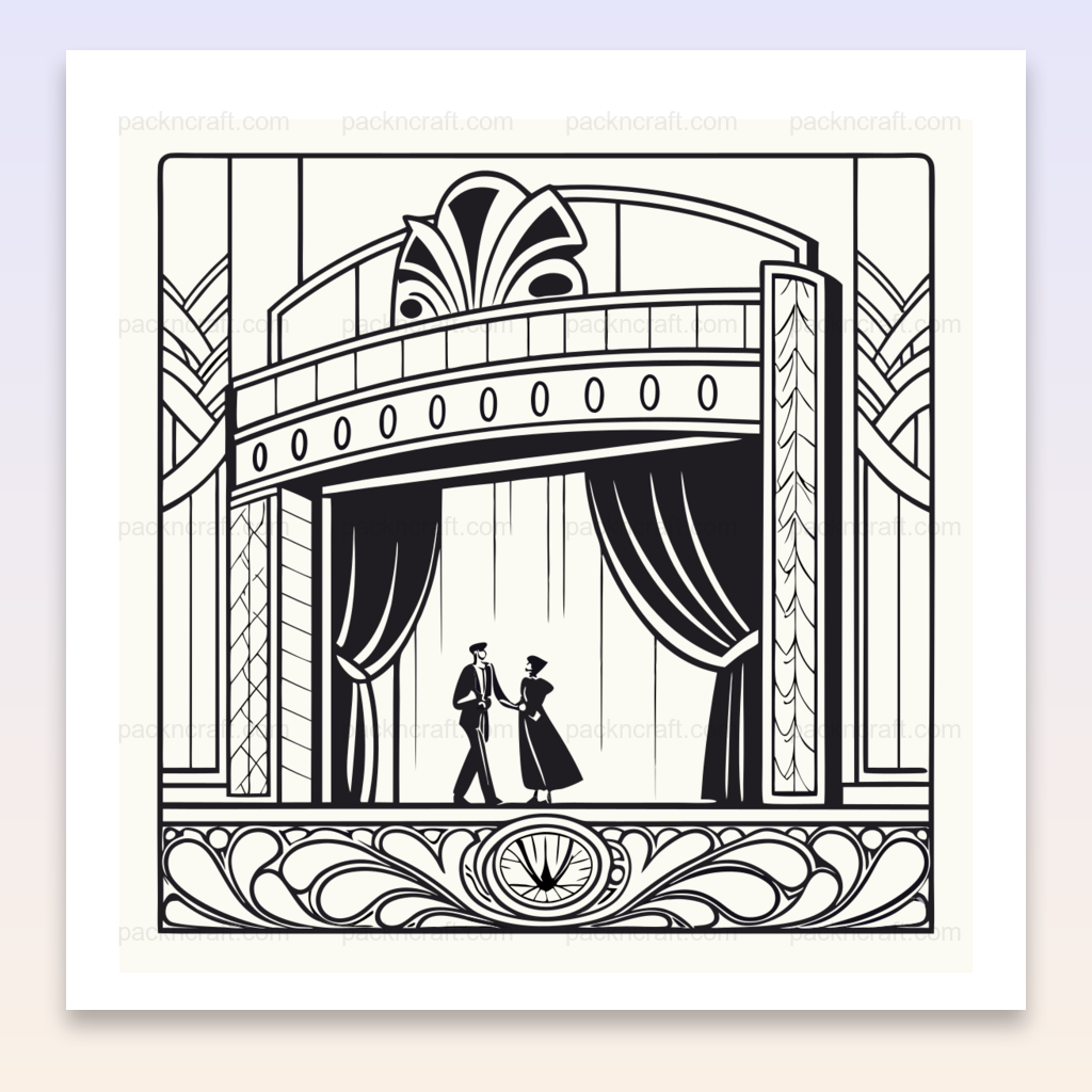 Affiche de théâtre vintage style rétro pour décoration murale