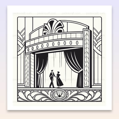 Affiche de théâtre vintage style rétro pour décoration murale