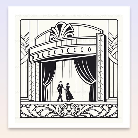 Affiche de théâtre vintage style rétro pour décoration murale