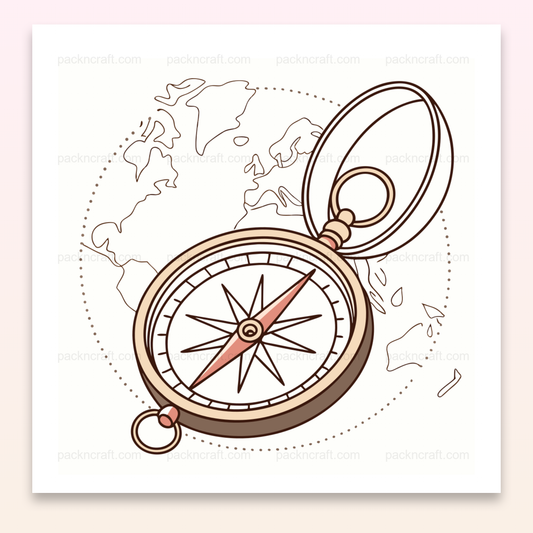 Illustration vectorielle SVG d'une boussole pour projets créatifs et éducatifs