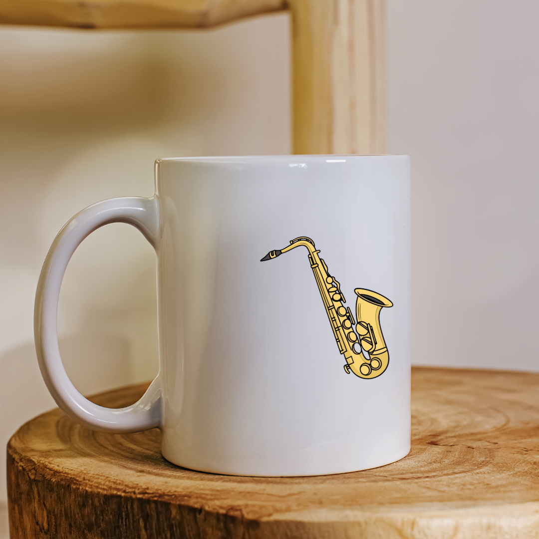 Mug avec design vintage de saxophone pour une ambiance musicale authentique