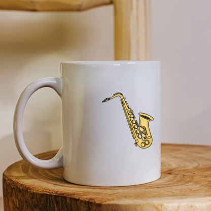 Mug avec design vintage de saxophone pour une ambiance musicale authentique