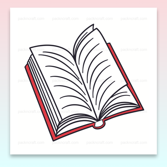 Illustration de livre ouvert en SVG, idéale pour projets éducatifs et papeterie.