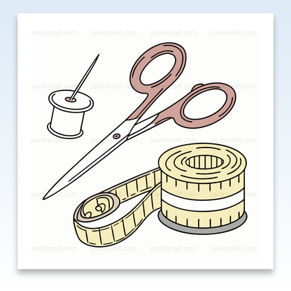 Illustration de ciseaux et bobines pour couture DIY, Couture vintage sur mug avec ciseaux et fil, Cadre déco avec thème couture vintage, Motif couture sur t-shirt vintage, Autocollant élégant de ciseaux et bobines