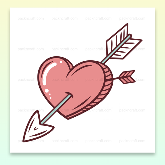 Design romantique heart arrow pour papiers et stickers