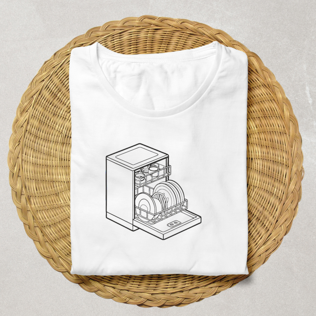 T-shirt pratique avec icône minimaliste pour la vie quotidienne