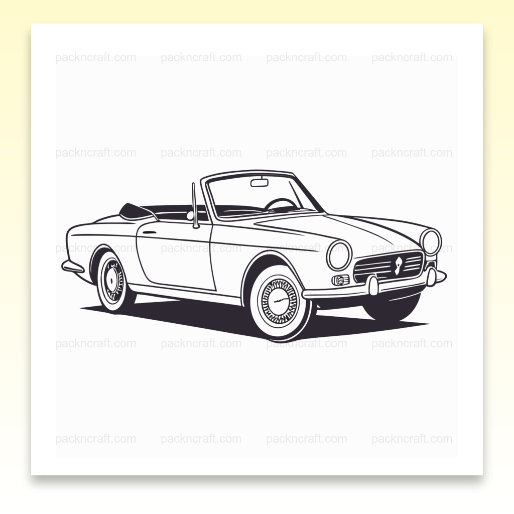 Illustration vectorielle de la Peugeot 404 Cabriolet pour projets créatifs.