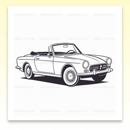 Illustration vectorielle de la Peugeot 404 Cabriolet pour projets créatifs.