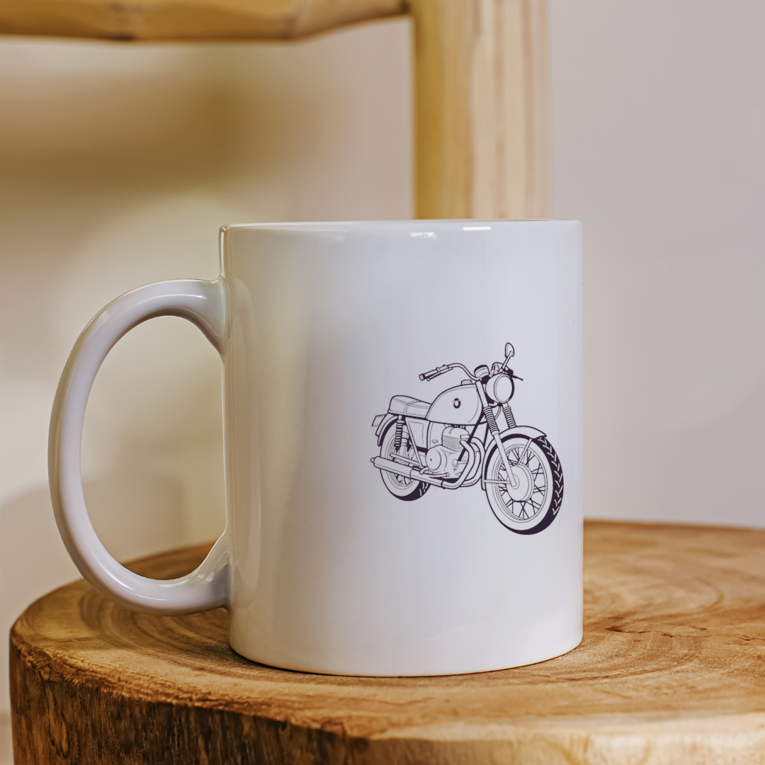 Mug personnalisé avec moto BMW R90S pour amateurs de vintage