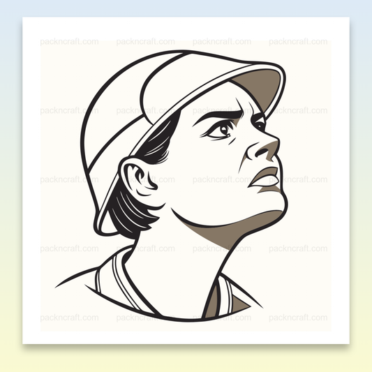 Portrait minimaliste d'un explorateur pensif, idéal pour déco et design créatif.