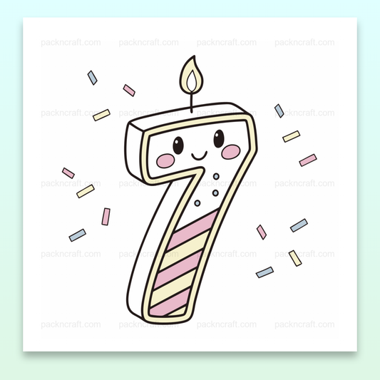 Illustration bougie kawaii sur fond transparent idéal pour DIY.