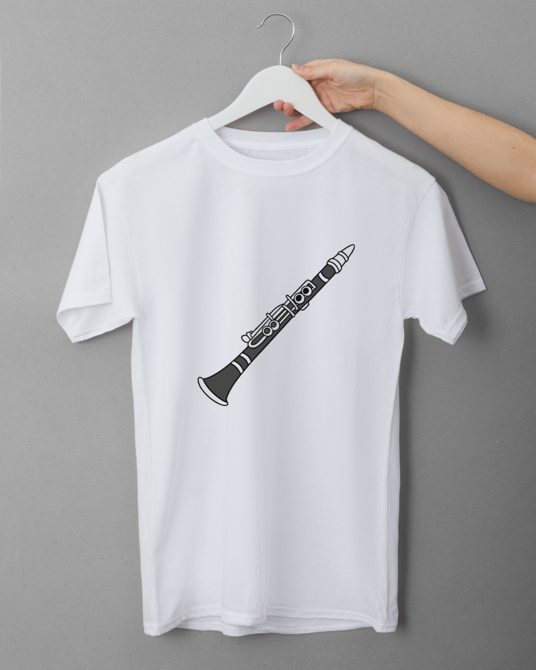 T-shirt décoré d'une clarinette élégante pour les passionnés de musique