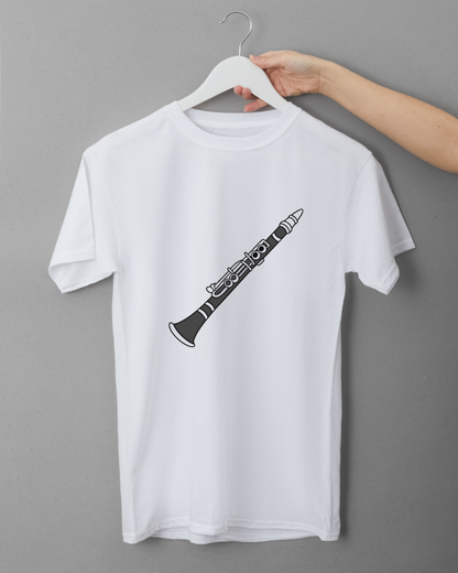 T-shirt décoré d'une clarinette élégante pour les passionnés de musique