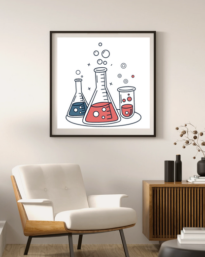 Éprouvettes Effervescentes | SVG Moderne | Thème Scientifique